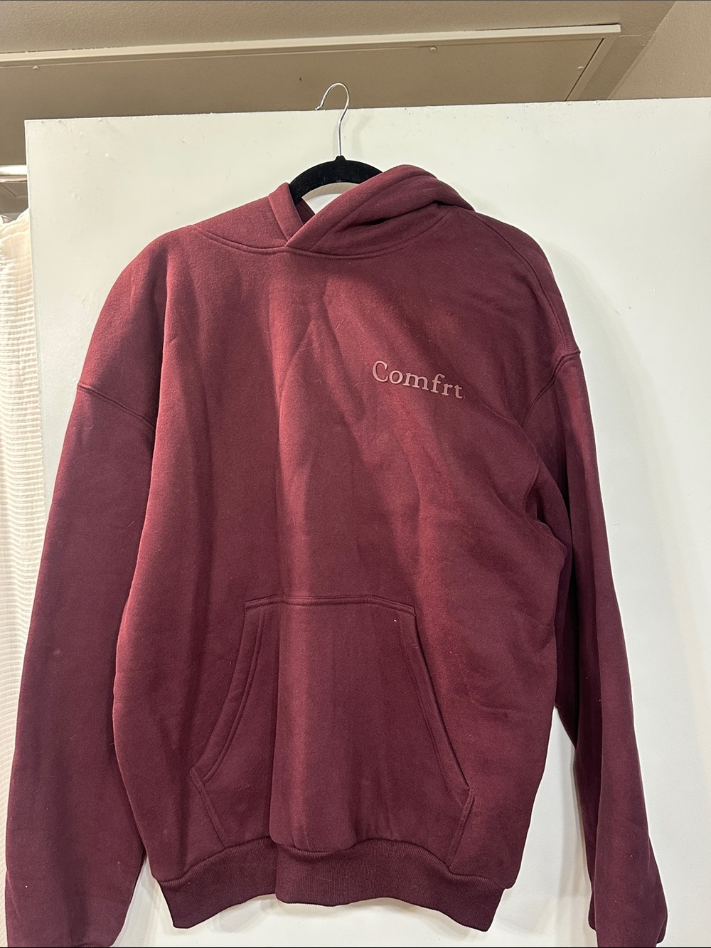 Unisex Maroon Hoodie Sweatshirt